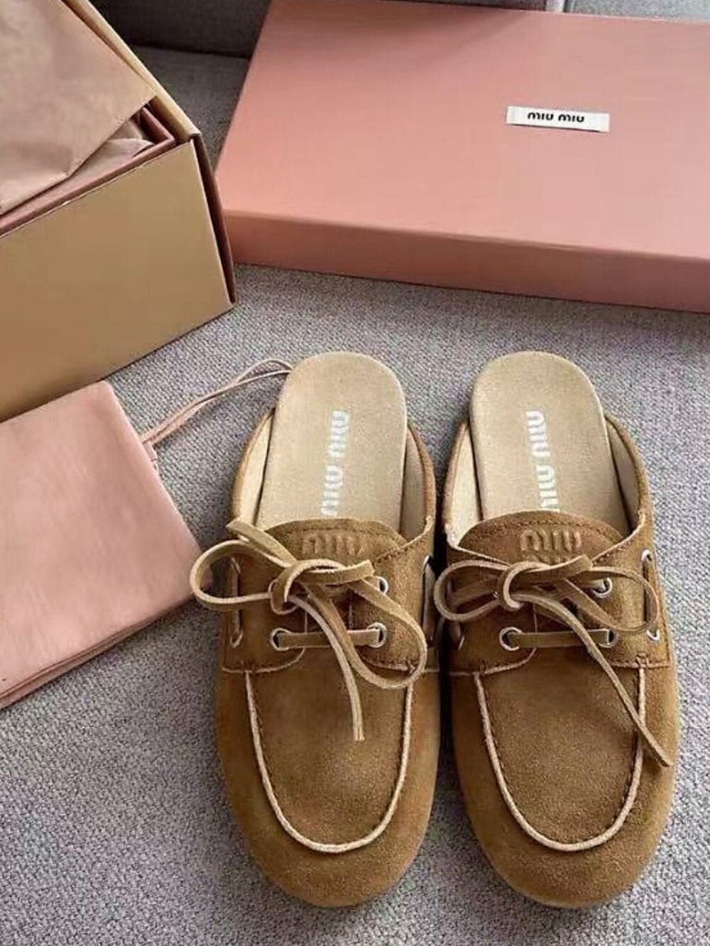 Miu Miu Suede Mule Loafers